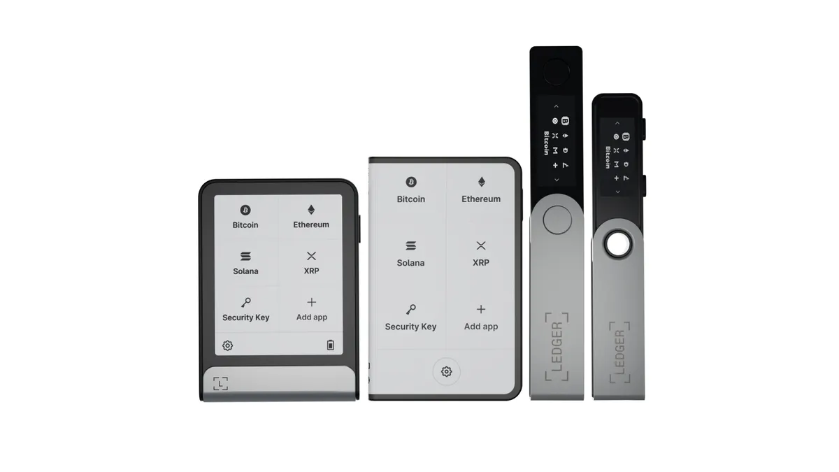 Ledger hardware wallet lineup: Stax, Flex, Nano S Plus and Nano X